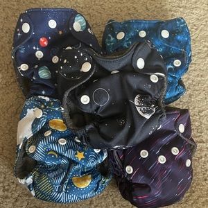 6 preemie/newborn diapers